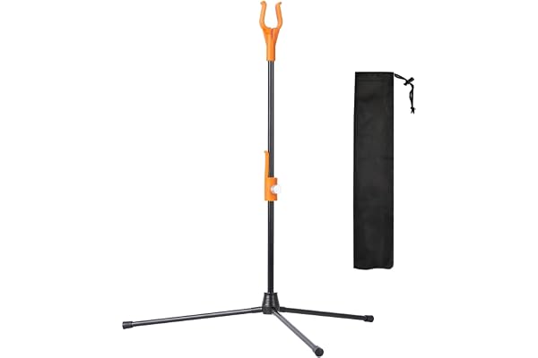 Support d'arc, support d'arc et sac de rangement pour arc recourbé en plein air chasse tir 48 x 37,8 cm (orange)