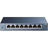 TP-Link TL-SG108 Switch 8 Porte Gigabit, 10/100/1000 Mbps, Plug & Play,‎‎ 802.1p/DSCP QoS, IGMP Snooping, Involucro in Metall