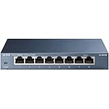 TP-Link SG108 Gigabit Ethernet Switch 8 Port RJ45 Metallic 10/100/1000Mbps IGMP Snooping, RJ45 Switch Ideal for Extending Wir