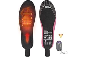 CUSTIC Solette Riscaldate with Remote Control, Rechargeable Solette Riscaldanti, Solette Riscaldanti Piedi for Men and Women, Heated Soles (3 Heat Settings)