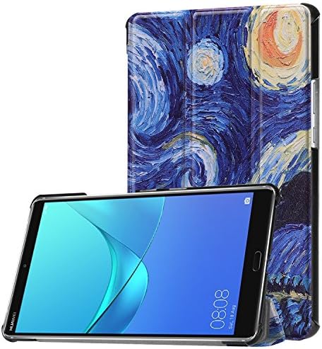 Huawei MediaPad M5 8.4 Case, PU Leather Slim Smart Case cover And Stents (With Auto Wake / Sleep Feature) Suitable for Huawei MediaPad M5 8.4 2018 (SHT-AL09/SHT-W09) 8.4-Inch Android Tablet (Starry sky)
