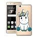 Produktbild GrandEver Huawei P9 Lite Hülle Transparent Silikon Handyhülle Gel TPU Bumper Durchsichtig Schutzhülle mit Einhorn Muster Weiche Rückschale Klar Handytasche Anti-Kratzer Ultra Dünn Slim Soft Case Cover
