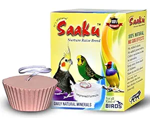 Natural Mineral Block for All Birds,(2 Pcs), 100% Natural Ingredients with Cuttlefish Bone, Benefits of Feather & Long Tail, Egg Hatching, Growth of Babies, Stronger Bones