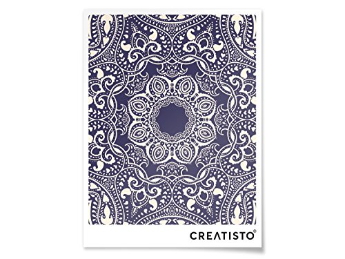 Badfliesen | Motiv-Sticker Aufkleber Folie Fliesen verschönern Küchen-Folie Küchengestaltung | 20×25 cm Design Motiv Blue Mandala – 1 Stück - 3