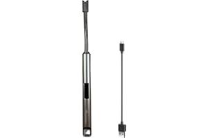 JK PRODUCTS SHOPPING ONLINE Jk Product Allume Bougie électrique USB Rechargeable Bec Flexible Long 360° Allume feu Pratique pour Barbecue gazinière Bougies cheminée Coupe-Vent Silver