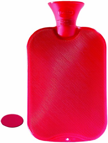 Fashy 6460 Hot Water Bottle 2 L Double Lamella Cherry Red