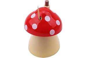 DPWOUM Push Toothpick Dispenser, Automatic Cute Mushroom Toothpick Holder Portable Plastic Toothpicks Organizer Box for Home Kitchen, Kitchen Tools and Gadgets，Toothpick Holders