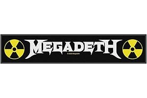 Megadeth Logo Unisex Patch schwarz/weiß/gelb Band-Merch, Bands