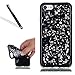 Produktbild Hülle für iPhone 6S Plus,Glitzer Hülle für iPhone 6 Plus,Leeook Kreative Luxus Mode Bling Glitzer Glänzend Funkeln Goldfolie Entwurf Silber Slim Fit Flexibel Crystal Ultra Dünn Weich Gel Kratzfeste Stoßdämpfende Silikon Bumper Protective Rückseite Backcover Handyhülle Schutzhülle Schale Etui für iPhone 6 Plus/6S Plus 5.5 Zoll + 1 x Schwarz Eingabestift-Schwarz+Silber