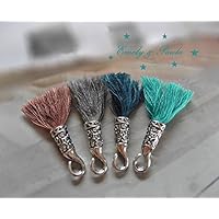 4 Quasten-Anhänger Ethno Charm Set Hippie