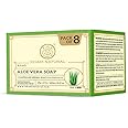 Khadi Natural Aloevera Handmade Soap| Healthier Skin| Natural Soap with Essential Oils| Soap with skin hydrating properties| Suitable for All Skin Types | Pack of 8 (125g*8, 1000g)