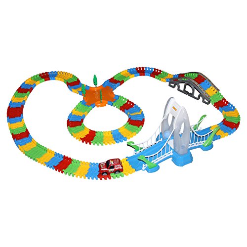 GALOOK Bambino Pista Giocattolo con Auto Elettronica petiot l'assemblaggio variabili della Pista, Il Giocattolo del Les Simulazione di Scenario per i Bambini (4)