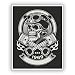 Produktbild 2 x Totenkopf und Kolben Vinyl Aufkleber Scary Horror Halloween Creepy # 7683 - 20cm/200mm Wide