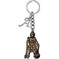 M Men Style Religious Lord Hanuman Pawanputra Bajrang Bali With Initial Letter Alphabet - A Copper Zinc And Metal Keychain For Men And Women SKey2022370