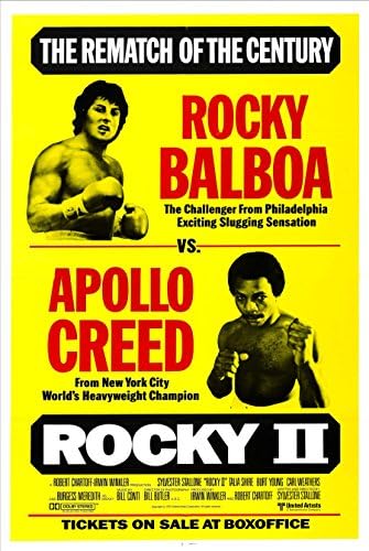 Rocky 2 American Sports Drama Film Advert Poster Sylvester Stallone Star Photo Picture