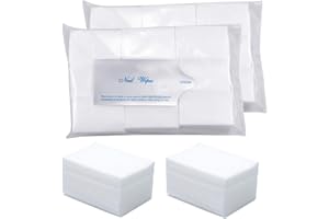 FODLON 1200 szt. niestrzępiących się chusteczek do paznokci, bawełniane chusteczki do czyszczenia paznokci żel UV do usuwania lakieru akrylowego