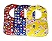 Littly Velcro Bibs Combo - Heart Print, Pack of 3 (Blue, Red, Yellow) RS.279.00