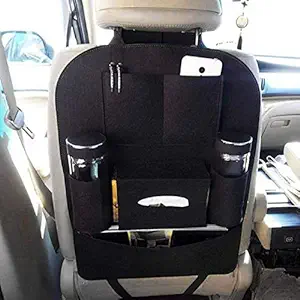 Twiclo Car Auto Seat Back Multi Pocket Storage Bag Organizer with Car Meal Tray