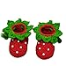 1 Pair Baby Infant Shoes Handmade Wool Knitted Crochet Newborn Bootee for 0- 12 Months Baby Red+ Green Heudauo 12 Yard