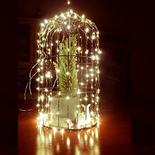 LED Lichterkette Lichterbündel Draht warmweiß biegsam mit Netzstecker 220 V mit 64 LED oder 100 LED oder 200 LED oder 300 LED(100 LED) - 3