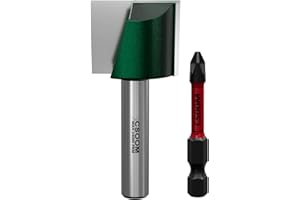 CSOOM Profesjonalny frez do czyszczenia podłóg, z bitami magnetycznymi udarowymi, frezem trzpieniowym, narzędziem do obróbki drewna (25 mm)