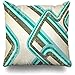 Produktbild MJDIY Kissenbezug 70S Braun Grungy Retro Lines Copy Space Abstrakt Vintage Grün Artistic Bend Blank Bright Design Seite Dekorative Kissenhülle Decor Quadratische Größe 45x45cm/18x18 Home Kissenbezug