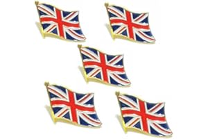 ABONITON 5PCS Union Jack Flag Enamel Brooches United Kingdom Metal Flag Lapel Pin Badges For Clothes Uk Flag Union British Patriotic British Badges Accessories Jewelry Gift