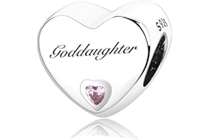 MsRosy New Women's S925 Sterling Silver Heart Charms For Bracelets Gift For the Family and Friends