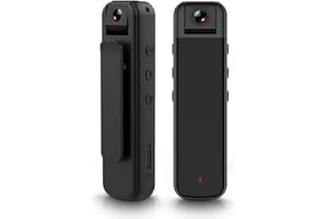 JECTSE Caméra Corps HD, 1080P Infrarouge Vision Nocturne WiFi Enregistreur Vidéo Portable avec Clip Arrière, Détection de Mouvement Auto Save Action Camera avec Objectif Rotatif à 180°,