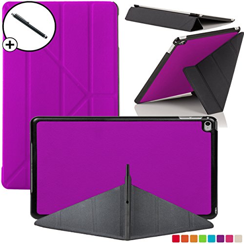 Forefront Cases® Neue Origami Hülle Tasche Case Cover für Apple iPad Mini 4 / 4th Generation (September 2015) - Rundum-Geräteschutz und intelligente Auto-Sleep-Wake-Funktion - inkl. Eingabestift