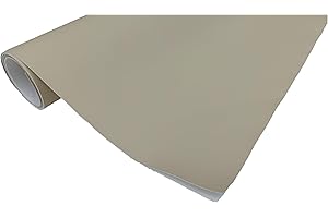 TAPHICEROS Patch de Réparation en Cuir Autocollant, Crémeux, 50cm x 140cm, Mètre de tissu, Kit de Réparation en cuir Synthétique pour Siège de Voiture Canapé Meuble Chaise DIY