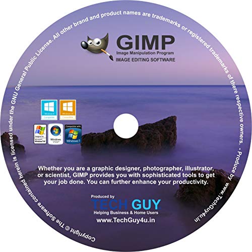 TechGuy4u GIMP 2017 Photo Editor Premium Professional Image Editing Software for PC Windows 10 8.1 8 7 Vista XP