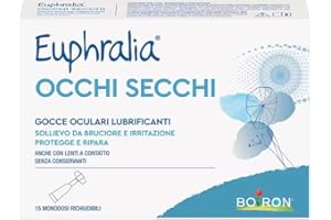 Boiron Euphralia - Occhi Secchi Gocce Oculari Lubrificanti, 15 monodose