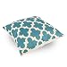 Top Finel Canvas Cotton Linen Throws Pillows Covers Cushions for Sofa Set of 4, 18x18 Inch, Teal