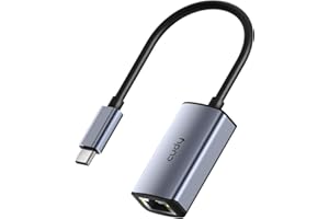 Cudy Adaptador USB C A Ethernet, Adaptador De Red Gigabit, Adaptador LAN Thunderbolt RJ45 De Aluminio De 1000 Mbps, Compatible con MacBook, iPhone 15/16, Steam Deck, Switch