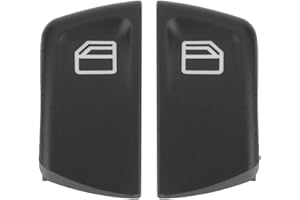 MIYINLA Cubierta del botón del interruptor de la ventana eléctrica para Vito Viano W639 Sprinter II 906 2003-2013 Negro 2 pcs