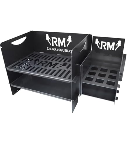 Argentinischer Grill Aus Gusseisen – V-Form, Mit Abnehmbarem Rost & Beinen | Handgefertigt, 100 X 50 Cm (Grillfläche)