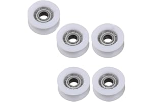 PREAMER Rodamiento de polea de nailon con ranura redonda de 46,5 mm para cuerda de 6, 8,10 mm, con rodamiento 608zz