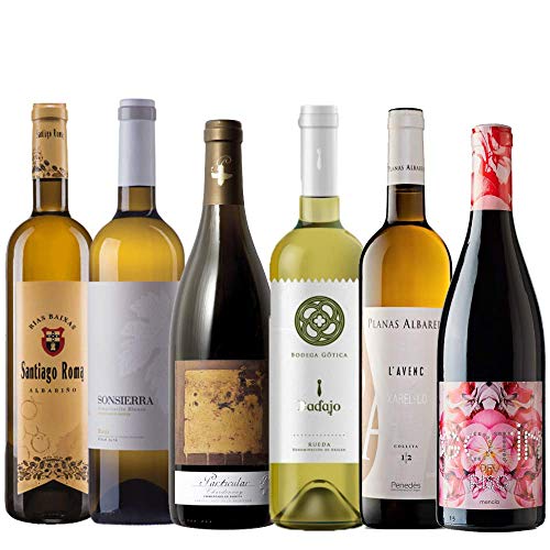 Pack de Vinos Monovarietales | 6 botellas de vino 75cl. | 5 vinos blancos, 1 vino tinto | Vinos monovarietales
