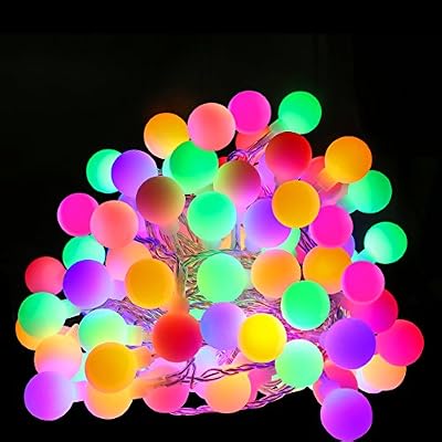 Lighting EVER® LE 10M Guirlande Lumineuses Boules LED, 100 Boules Colorées, 8 Modes d'éclairage avec fonction de mémoire, Décoration pour Jardin Mariage Terrasse Pelouse, Prise EU
