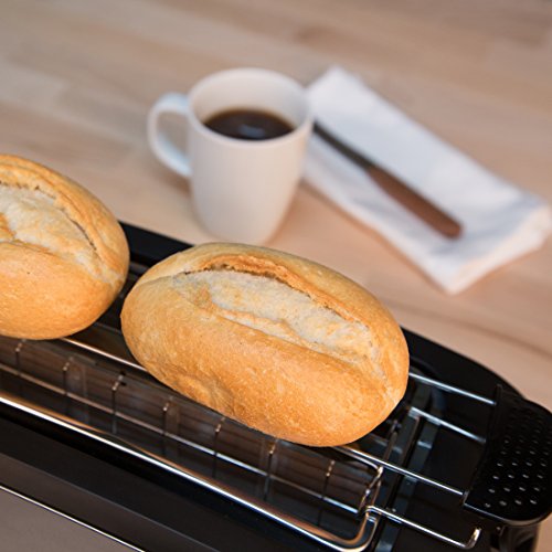 Ultratec Doppelschlitz-Toaster in Mattschwarz / Edelstahl, für 4 Toastscheiben - 5