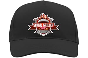12Print Cappellino Serial Griller Divertente Gadget Abbigliamento per Chi AMA Il Barbecue Cappello Serial Griller