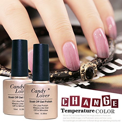 Candy Lover 10mL Soak Off LED Gel Nagellack Thermo Color Changing Gel Chameleon Shellac Polish Nagellack Farbe #111 - 3