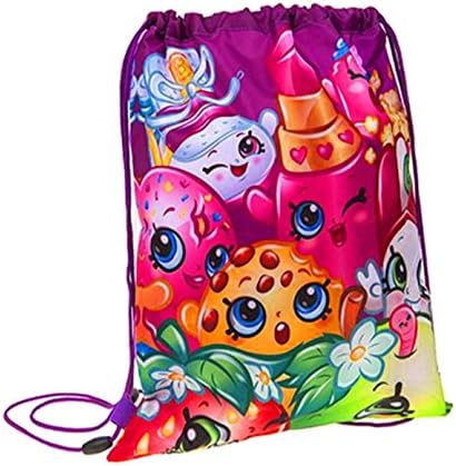 Deluxe Shopkins Girls Junior Gym Bag Swim Trainer Dance School Drawstring Bag Childrens Kids by Lizzy® (Gym Sports Bag)