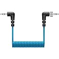 Sennheiser Pro Audio Sennheiser CL 35 Locking 3.5mm TRS to TRS Coiled Cable (CL 35 TRS)-Blue