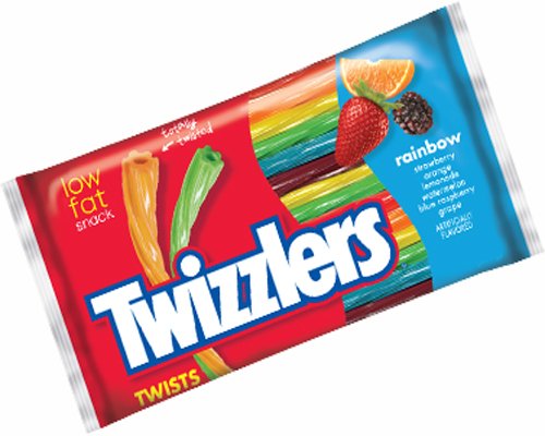 Twizzlers Rainbow Twists - Assorted Sweets, Candy Sticks, Fruit Treats, 351g