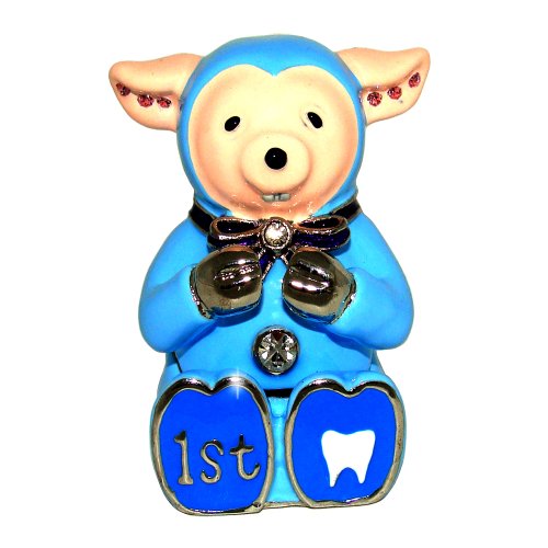 Objet D'Art Release 440 "Baby Boy's First Tooth" Child's Fable Handmade Jeweled Metal & Enamel Trinket Box
