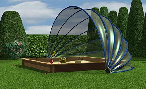 SunnyTent Rund Größe M, komplett, transparent, 440 x 440 x 220 cm. Ein Zelt für mehrere Zwecke, geeignet für Schwimmbäder, Eingegrabene Trampoline, Sandkästen, Gemüsegärten, Koi Karpfen, Jacuzzi,ESTM - 2