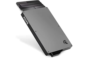 POWR Porte-Cartes avec Blocage RFID Coulissant, élégant et Fin, Protecteur de Cartes de crédit sans Contact