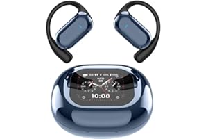 JOJOBNJ AI Language Translator Earbuds, OWS LCD Touch Screen Real-Time Translation Headphones 150 Languages&Accents&10 Languages Offline Translation, Translation Device for Travel Business Learning Meeting